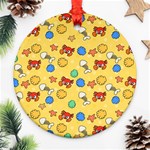 Crabs Pattern Round Ornament (Two Sides) Front