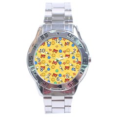 Crabs Pattern Stainless Steel Analogue Watch by Valentinaart