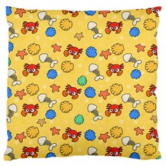 Crabs Pattern Large Cushion Case (two Sides) by Valentinaart