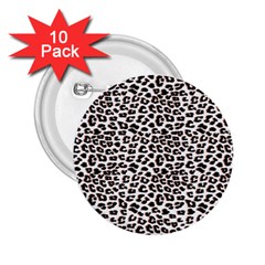 3d Leopard Print Black Brown 2 25  Buttons (10 Pack)  by LoolyElzayat