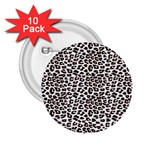 3d Leopard Print Black Brown 2.25  Buttons (10 pack)  Front