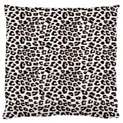 3d Leopard Print Black Brown Large Cushion Case (two Sides) by LoolyElzayat