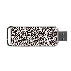 3d Leopard Print Black Brown Portable Usb Flash (one Side) by LoolyElzayat