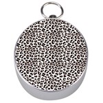 3d Leopard Print Black Brown Silver Compasses Front