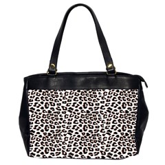 3d Leopard Print Black Brown White Oversize Office Handbag (2 Sides) by LoolyElzayat