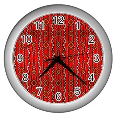 Nr 1 Wall Clock (silver) by ArtworkByPatrick