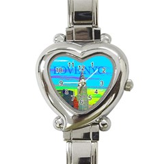 Love Nyc  Heart Italian Charm Watch 