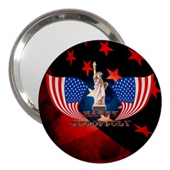 Happy 4th Of July 3  Handbag Mirrors by FantasyWorld7