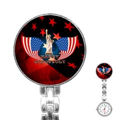 Happy 4th Of July Stainless Steel Nurses Watch by FantasyWorld7