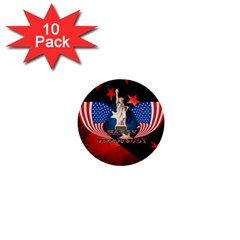 Happy 4th Of July 1  Mini Buttons (10 Pack)  by FantasyWorld7