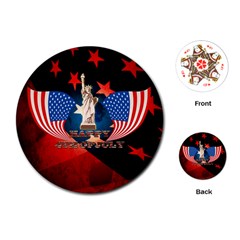 Happy 4th Of July Playing Cards Single Design (round) by FantasyWorld7