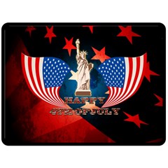 Happy 4th Of July Double Sided Fleece Blanket (large) 