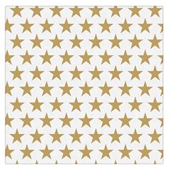 Gold Star Large Satin Scarf (square) by WensdaiAmbrose