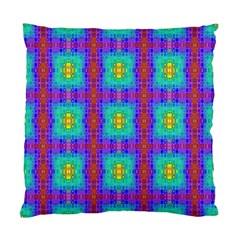 Groovy Green Orange Blue Yellow Square Pattern Standard Cushion Case (one Side)