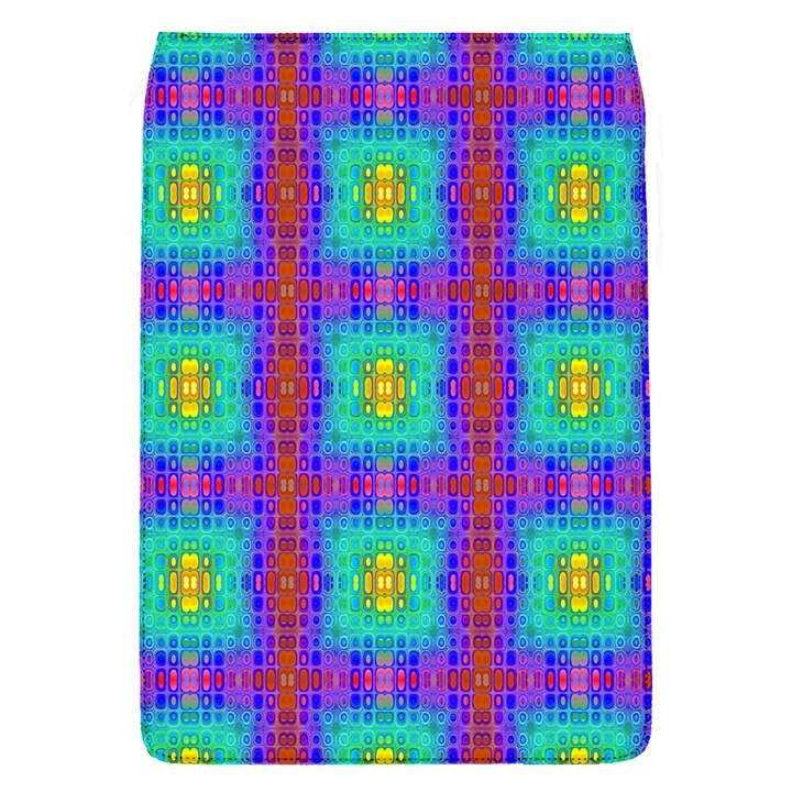 Groovy Green Orange Blue Yellow Square Pattern Removable Flap Cover (S)