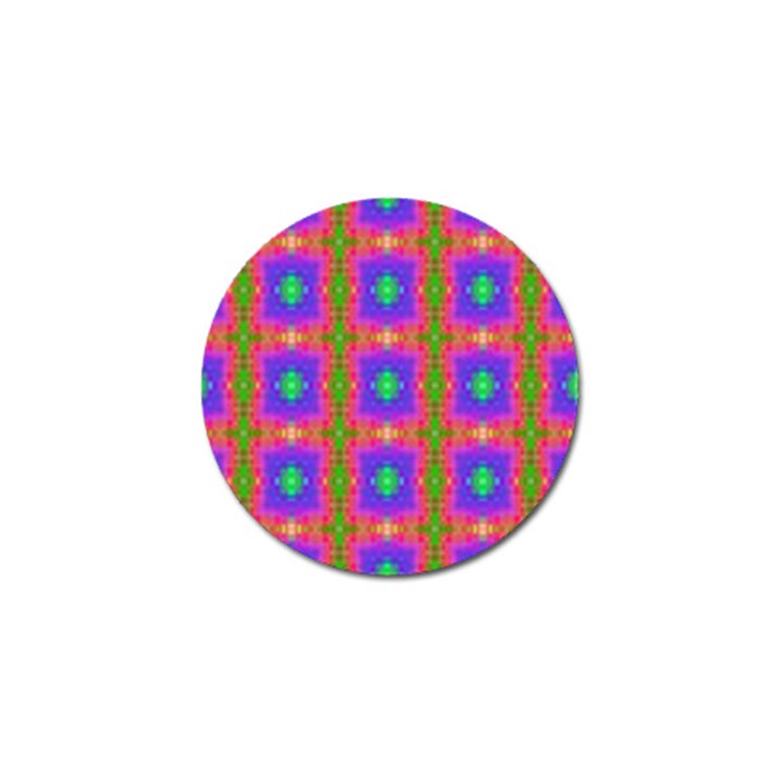 Groovy Purple Green Pink Square Pattern Golf Ball Marker (4 pack)