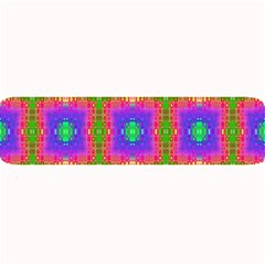 Groovy Purple Green Pink Square Pattern Large Bar Mats by BrightVibesDesign