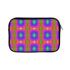 Groovy Purple Green Pink Square Pattern Apple Ipad Mini Zipper Cases by BrightVibesDesign