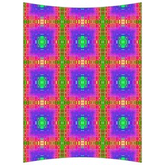 Groovy Purple Green Pink Square Pattern Back Support Cushion by BrightVibesDesign