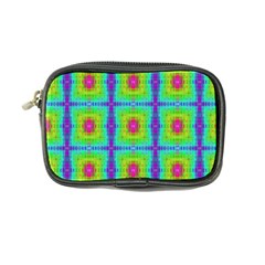 Groovy Yellow Pink Purple Square Pattern Coin Purse