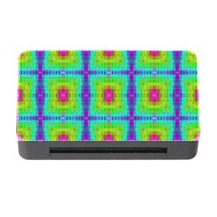 Groovy Yellow Pink Purple Square Pattern Memory Card Reader With Cf by BrightVibesDesign