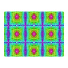 Groovy Yellow Pink Purple Square Pattern Double Sided Flano Blanket (mini)  by BrightVibesDesign