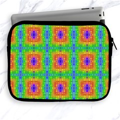 Groovy Purple Green Blue Orange Square Pattern Apple Ipad 2/3/4 Zipper Cases by BrightVibesDesign