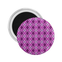 Argyle Large Pink Pattern 2 25  Magnets by BrightVibesDesign