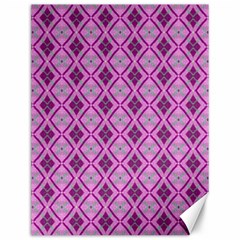 Argyle Large Pink Pattern Canvas 12  X 16  by BrightVibesDesign