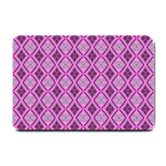 Argyle Large Pink Pattern Small Doormat  by BrightVibesDesign