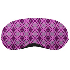 Argyle Large Pink Pattern Sleeping Mask by BrightVibesDesign