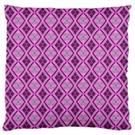 Argyle Large Pink Pattern Standard Flano Cushion Case (One Side) Front