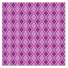 Argyle Large Pink Pattern Large Satin Scarf (square) by BrightVibesDesign