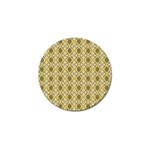 Argyle Large Yellow Pattern Golf Ball Marker (4 pack) Front