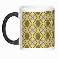 Argyle Large Yellow Pattern Morph Mugs by BrightVibesDesign