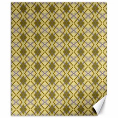 Argyle Large Yellow Pattern Canvas 8  X 10  by BrightVibesDesign