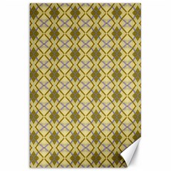 Argyle Large Yellow Pattern Canvas 20  X 30  by BrightVibesDesign