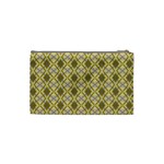 Argyle Large Yellow Pattern Cosmetic Bag (Small) Back