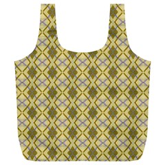 Argyle Large Yellow Pattern Full Print Recycle Bag (xl)