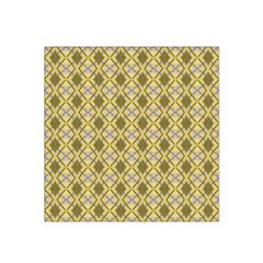 Argyle Large Yellow Pattern Satin Bandana Scarf by BrightVibesDesign