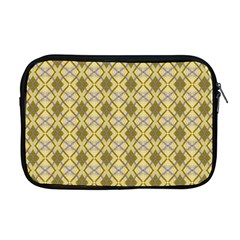 Argyle Large Yellow Pattern Apple Macbook Pro 17  Zipper Case by BrightVibesDesign