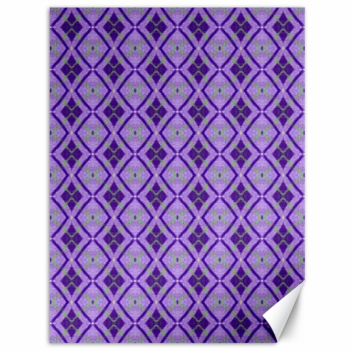 Argyle Large Purple Pattern Canvas 36  x 48 