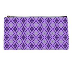 Argyle Large Purple Pattern Pencil Cases by BrightVibesDesign