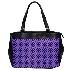 Argyle Large Purple Pattern Oversize Office Handbag by BrightVibesDesign