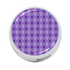 Argyle Large Purple Pattern 4-port Usb Hub (two Sides) by BrightVibesDesign