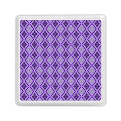 Argyle Large Purple Pattern Memory Card Reader (square) by BrightVibesDesign