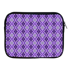 Argyle Large Purple Pattern Apple Ipad 2/3/4 Zipper Cases by BrightVibesDesign