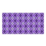 Argyle Large Purple Pattern Satin Shawl Front