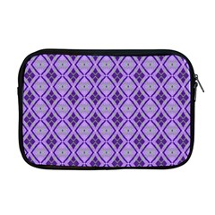 Argyle Large Purple Pattern Apple Macbook Pro 17  Zipper Case by BrightVibesDesign