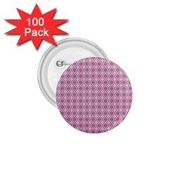 Argyle Light Red Pattern 1 75  Buttons (100 Pack)  by BrightVibesDesign